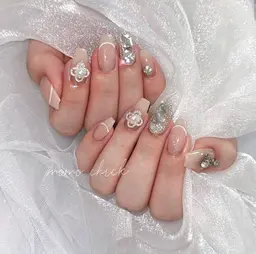 🎀ご新規様限定特別価格🎀自爪Design C(7本までアート、パーツやり放題)オフなし❌