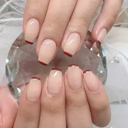 スキニーフレンチ🤍ベースカラー/フレンチカラー1色ずつ