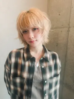 カット+透明感カラー+濃密トリートメント（レイヤーカット 、ウルフカットが得意ですが、全スタイルかわいくします！）