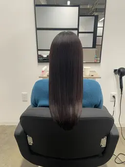 カット+クオライン縮毛矯正+COREMEトリートメント付き