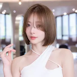 【渋谷ボブ】髪質改善縮毛矯正＋切りっぱなしボブ＋カラー＋TR