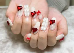 💅ハンドネイル【新規オフ無料】自爪アート➕パーツつけ放題コース