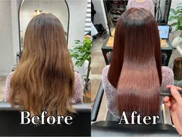 🩶コスパ最強🩶💎水光肌カラー＋スリーステップトリートメント💎艶カラー／透明感カラー