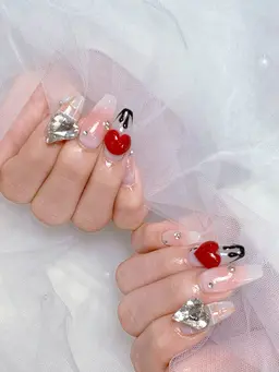 [オフあり]10本長いだしアート・デザイン持ち込み❤️❤️パーツ＆ストーンつけ放題