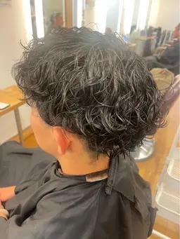 メンズカット✂️➕波巻き緩めパーマ🌊🌊