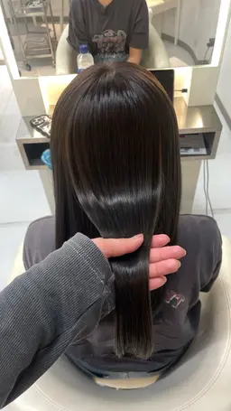 ツヤ感抜群⭐️髪質改善カラー