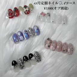 定額ネイル🎀Aコース¥3300(オフ代別途)