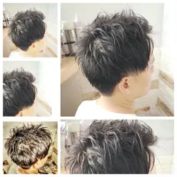 ★men's cut+spiral parm