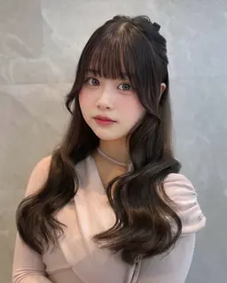 ✧*。人気No.2⟡.·☁️ྀིダブルcolor🤍ブリーチなしで透明感color🤍