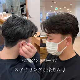 🐑メンズ限定✨️🐑カット＋ニュアンス･毛流れ、カルマパーマ🇰🇷次回割引クーポン付🩵