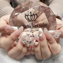 持込デザインOK【1日1名限定見れてる今お🉐】【初回オフ無料★ケア込】ゴージャス150分十本アートし放題やり放題✨💎