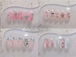 ［オフ有り★ケア付］ハンド:ワンホンネイル/オーダーメイド110分/アート多め/キラキラネイル¥6900🎀