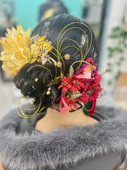 成人式・卒業式コース🌹豪華にヘアセット(ラメグリッター🌟金箔🌟水引対応可能)