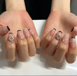 自爪10本デザイン + フットネイル