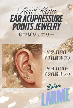 耳つぼジュエリー10粒まで2000円♪