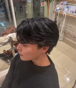 【新学期応援キャンペーン🌸】メンズカットパーマ+クイック酸熱トリートメント