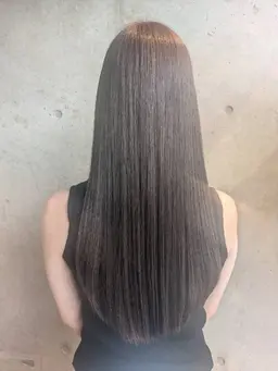 カット＋ツヤカラー＋髪質改善　酸熱トリートメント