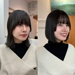 限定メニュー💦🌻残り1人🌻ボブカット✄﻿＆艶カラー🩷マッサージsp付き✨ (営業後のご案内です♡)