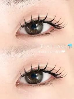 フラットラッシュ120本✨️束感コーティング仕上げ🐬