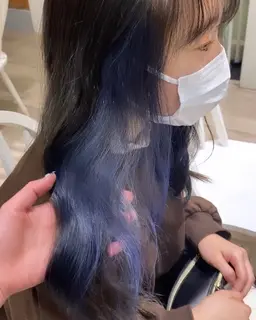 【ちらっとさりげなく🎶】耳周りのインナーカラー+カット