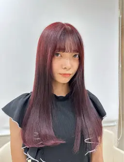 【ブリーチなし明るめカラー】冬の透明感✨ブリーチなしダブルカラー🩷＋メンテナンスカット　透明感10560円で叶う！！！