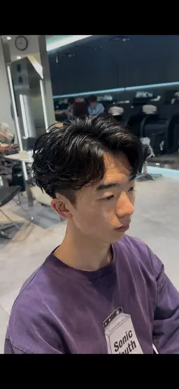メンズ 骨格矯正カット🔥+ パーマ+カラー(黒染め、ワンカラー)