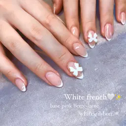 自爪ベースアート10本🫧 (オフ有り+¥1100)FOOTも同じ☆