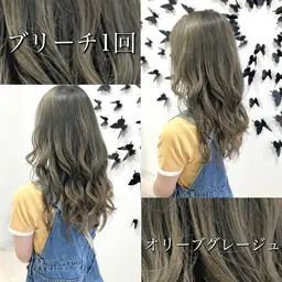 【痛まない透明感】ブリーチなしダブルカラー＋カット