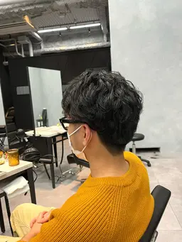 メンズカットナチュラルパーマ+リペアトリートメント