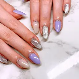 アートコース【デザイン６本まで】ハンドネイルにアクセントが欲しい方やシンプルじゃ物足りない方に🩶付替オフ¥0