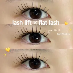 🎀パーマ✖️フラットラッシュ80本🎀※バインドロック・ボリュームラッシュ・LEDのオフは➕1000円