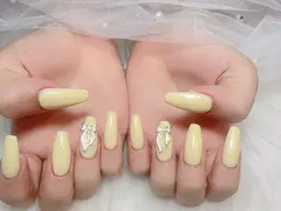 【チップ長さ出し10本】　ワンカラー　パーツ3個無料　¥9980→¥7980