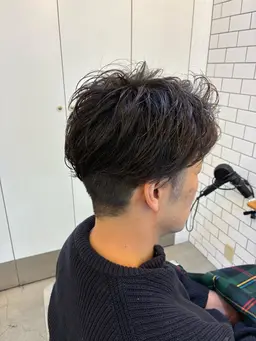 「楽にかっこよく🐺」メンズカット＋パーマ(ブリーチ、ストパー❌