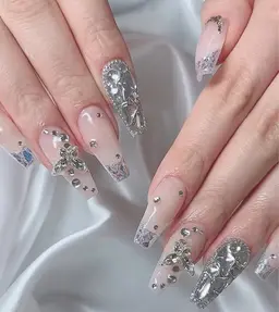 アクリルスカルプ長さだし🎀🎀持ち込みデザイン10本(ゴテゴテパーツつけ放題)