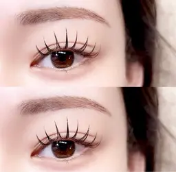 【パリエク風】アップワードラッシュ🤍束感エクステ120本♡