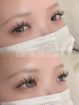 LEDフラットラッシュ2h上下つけ放題✨通常料金¥13.600→¥10.450