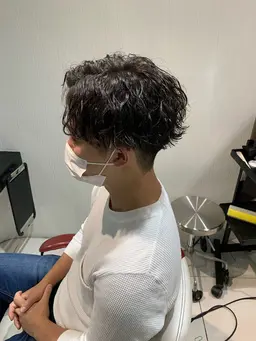 メンズカット➕波巻パーマ