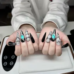 チップネイル, 立体ミラーネイル, ワンカラー, キャットアイネイル💅💅