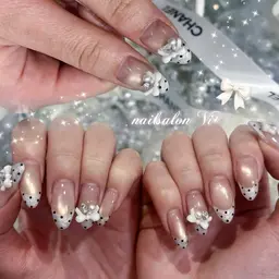 【チップスカルプ】長さ出し10本⭐️シンプルお持ち込み90分アートコース