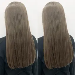 《ブリーチ無しダブルカラー》『ダメージ少なく透明感◎赤味無し◎オススメ』全体カット➕ブリーチ無しダブルカラー（2回）