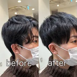 圧倒的ナチュラルな前髪縮毛矯正+絶壁解消カット