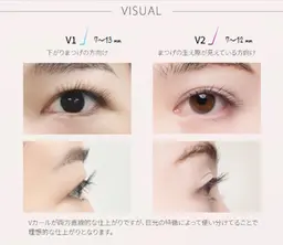 🉐下向きまつ毛さんにおすすめ🎀フラットＶカールモニター🎀上120本※ご新規様オフ無料