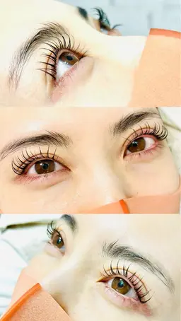 【新規U24/ミニモ学割】上まつげパーマ　Cカール4000円　束感仕上げも可　コーティング込み