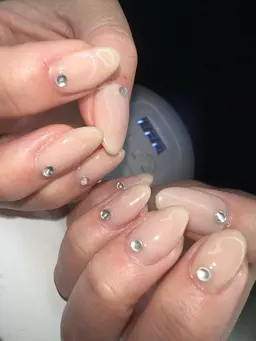 🖤✨自爪ワンカラージェルネイル・ラメ✨🖤(オフ有無)✨ One color, glitter gel nails
