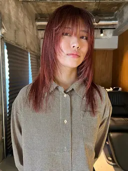 【12月限定*】暖色カラー+髪質改善2stepトリートメント