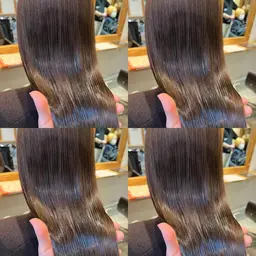 カット＋前髪縮毛矯正＋カラーAujua3ステップ超音波アイロン¥15000【ロング料金無し】