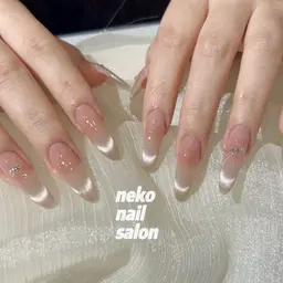 (平日限定)長さだしチークマグネットフレンチネイル