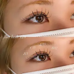 🌿韓国風束感フラットラッシュorセーブル160本🌿 オフ・コーティング込