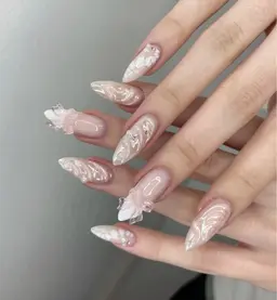 【NO.3】チップ長さ出し10本/持ち込みデザイン/330円以下のパーツつけ放題♪