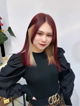 【ムラ直し専用🎨】《黒染め・縮毛履歴OK◎》ブリーチ2回で土台づくり！透明感トリプルカラー✨🇰🇷